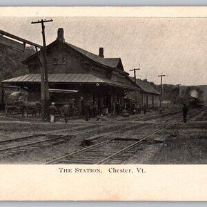 Postcard  Posted 190? Vermont The Station Chester Vt. #957